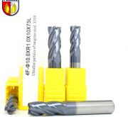 Corner Radius End Mills HRC 55, 50-75mm Overall Length