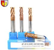 Corner Radius End Mills HRC 60, 50-75mm Overall Length